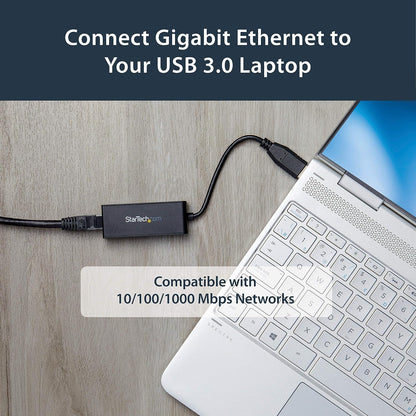 USB 3.0 to Gigabit Ethernet Adapter for Windows and Mac - 10/100/1000 NIC Network Converter - USB to RJ45 Gb Network Adapter for Laptop and Desktop Computers - USB Bus Powered (USB31000S)