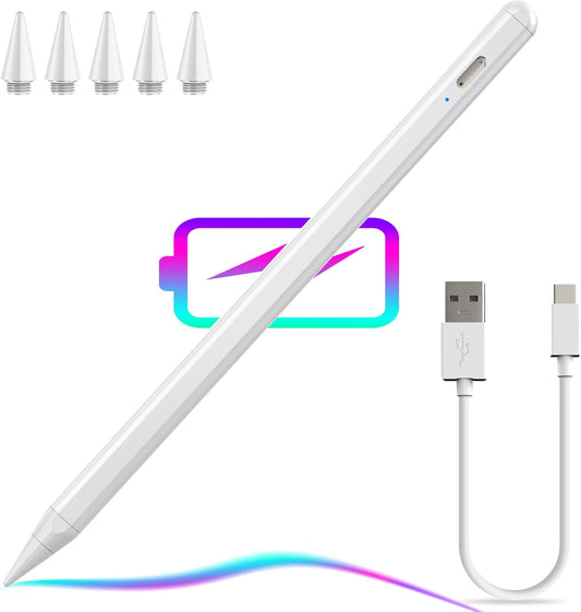 Ipad Pencil Low Latency Tilt Sensitivity Palm Rejection Attaches Magnetically Compatible with 2018-2024 Apple Ipad Pro 12.9/11/13 M4, Ipad 6/7/8/9/10Th, Mini 7Th/6Th/5Th, Air 3/4/5/M2