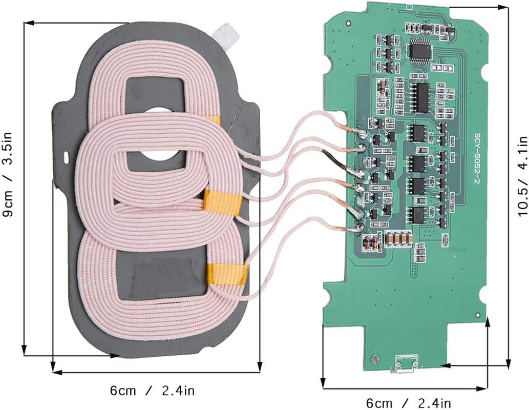 5W Wireless Charger Transmitter Module - Adopts 3 Coils - Built-In Short-Circuit Protection, Over-Voltage Protection - Wide Compatibility - DIY Wireless Charger Parts …