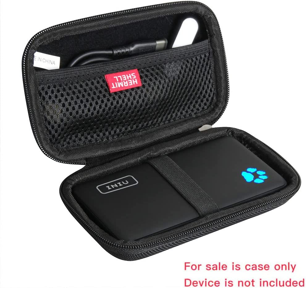 Hard Travel Case for INIU Portable Charger 10000Mah Power Bank [2022 Version] (Black)