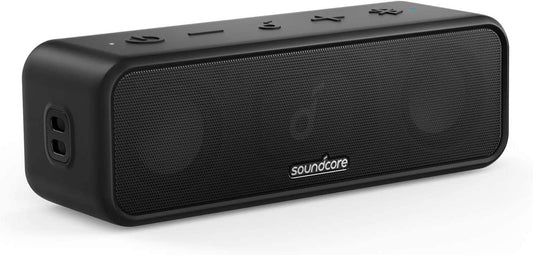 3 Portable Bluetooth Speaker - Wireless, IPX7 Waterproof, 24H Playtime, Pure Titanium Diaphragm Drivers, Partycast, Bassup, Custom EQ App - for Home, Outdoor, and Beach