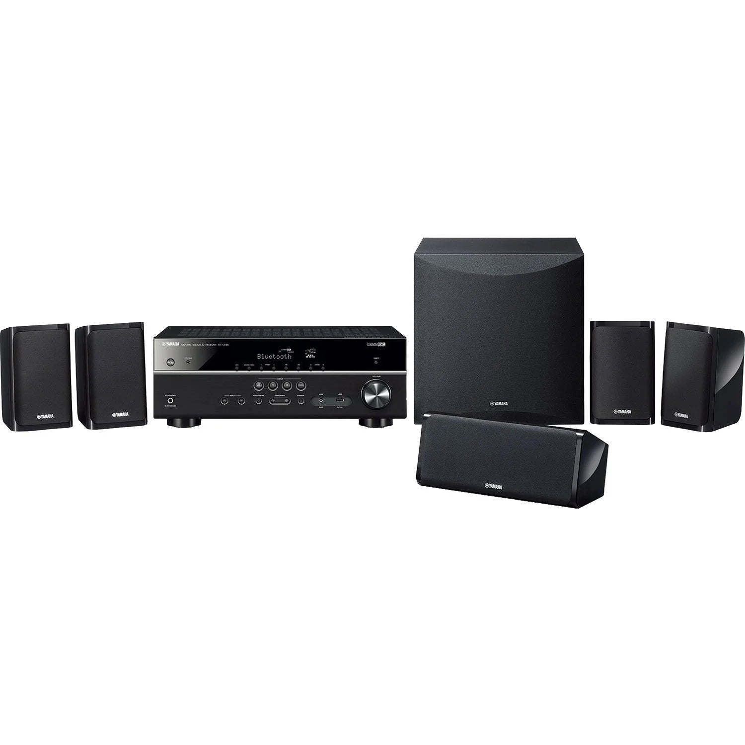 Audio YHT-4950U 4K Ultra HD 5.1-Channel Home Theater System with 8" 50W RMS Powered Subwoofer Speakers, AV Receiver, True Surround Sound with Bluetooth Music Streaming (Black)