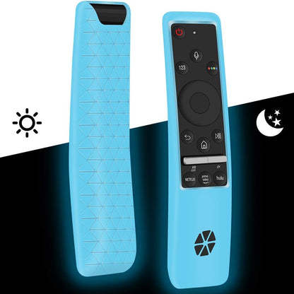 Silicone Protective Case for Samsung Smart TV Remote Controller BN59 Series,Remote Case Holder Skin Sleeve for Smart 4K Ultra HDTV Remote,Shockproof Samsung Curved Remote Battery Back Cover-Glowblue