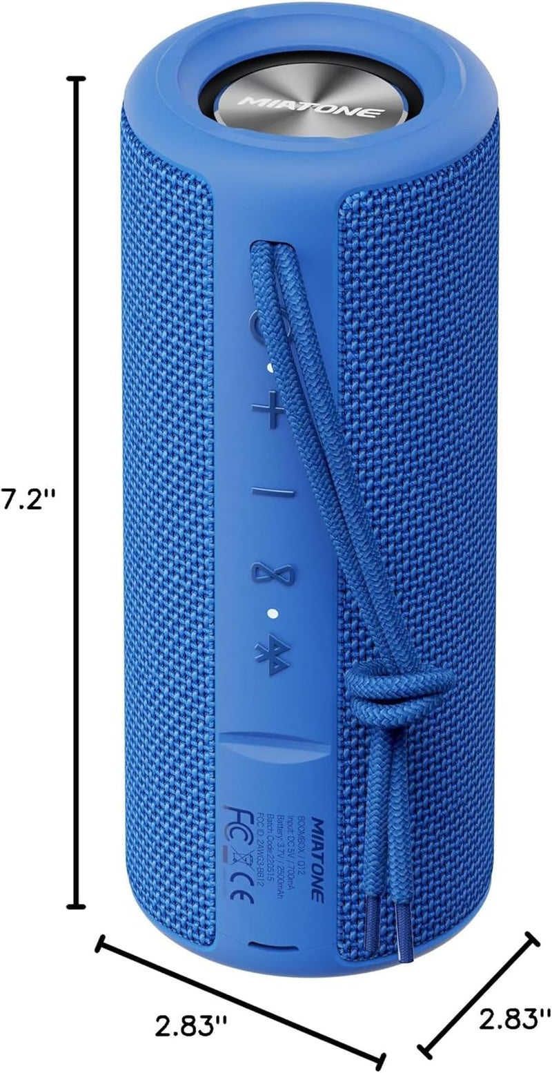 Outdoor Portable Bluetooth Wireless Speaker Waterproof for Shower - Blue